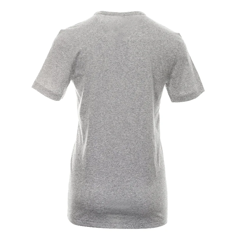 Men's v - neck muscle t - shirts for a body - building aestheticHUGO BOSS Men Contrast Curve Logo Short-Sleeve Cotton T-Shirt Grey Melange Men's v - neck muscle t - shirts for a body - building aestheticHUGO BOSS Men Contrast Curve Logo Short-Sleeve Cotton T-Shirt Grey Melange