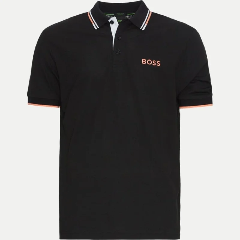 Men's ribbed t - shirts with a textured finish for added styleHugo Boss Men's Paddy Pro Stretch Pique Polo Shirt, Black Men's ribbed t - shirts with a textured finish for added styleHugo Boss Men's Paddy Pro Stretch Pique Polo Shirt, Black
