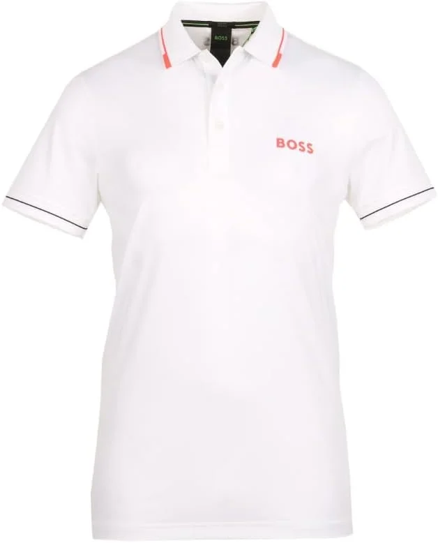 Men's moisture - wicking athletic t - shirts for intense workoutsHugo Boss Men's Paul Pro Performance Stretch Poly Short Sleeve Polo Shirt, White Men's moisture - wicking athletic t - shirts for intense workoutsHugo Boss Men's Paul Pro Performance Stretch Poly Short Sleeve Polo Shirt, White