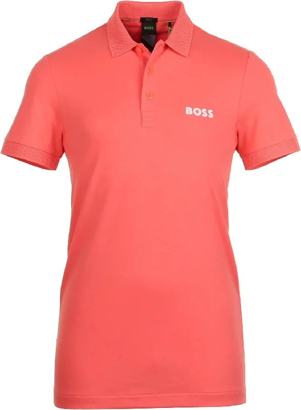 Men's mock - neck t - shirts with a modern and sleek styleHugo Boss Men's Paule Short Sleeve Cotton Polo T-Shirt, Pink Men's mock - neck t - shirts with a modern and sleek styleHugo Boss Men's Paule Short Sleeve Cotton Polo T-Shirt, Pink