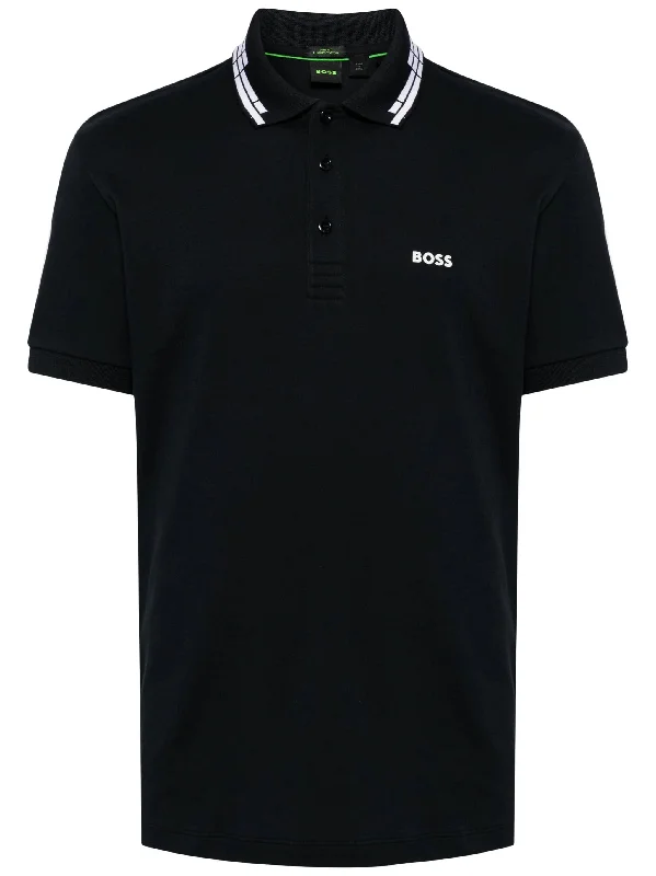 Men's ribbed t - shirts with a textured finish for added styleHugo Boss Men's Paule Slim Fit Polo with Collar Graphics, Navy Men's ribbed t - shirts with a textured finish for added styleHugo Boss Men's Paule Slim Fit Polo with Collar Graphics, Navy