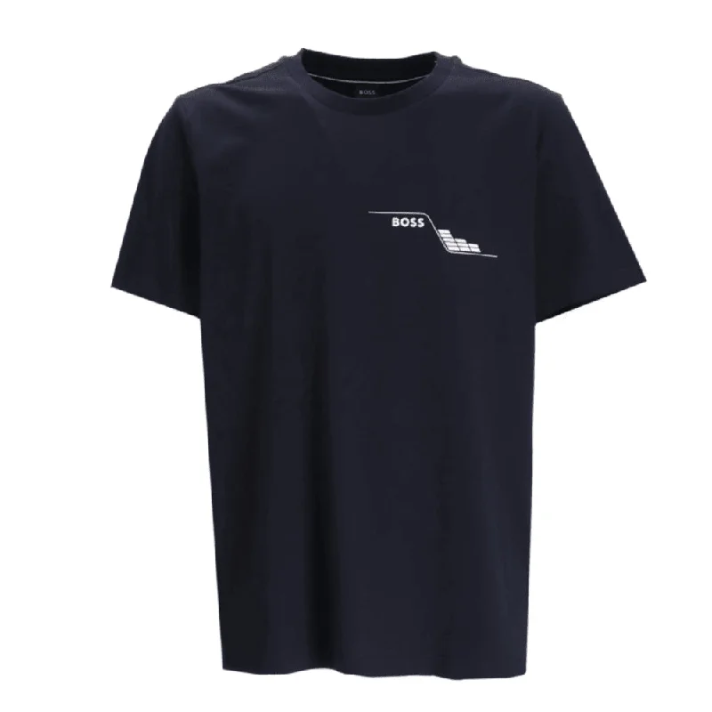 Men's tie - dye t - shirts with a bohemian styleHugo Boss Men's Tee 3 Short Sleeve Graphic T-Shirt, Navy Men's tie - dye t - shirts with a bohemian styleHugo Boss Men's Tee 3 Short Sleeve Graphic T-Shirt, Navy
