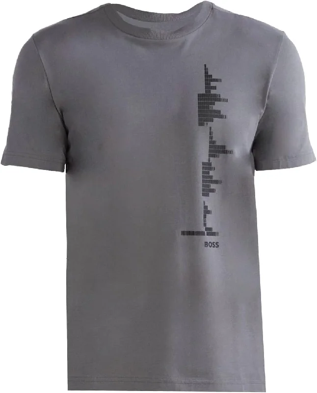 Men's smart - casual checkered t - shirts for semi - formal occasionsHugo Boss Men's Tee 7 Short Sleeve T-Shirt, Gray Men's smart - casual checkered t - shirts for semi - formal occasionsHugo Boss Men's Tee 7 Short Sleeve T-Shirt, Gray