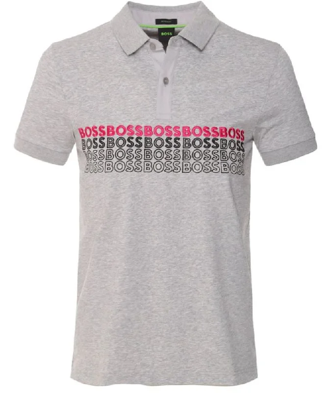 Men's printed Hawaiian t - shirts for tropical vacationsHugo Boss Pavel Polo Shirt -Light/Pastel Grey Men's printed Hawaiian t - shirts for tropical vacationsHugo Boss Pavel Polo Shirt -Light/Pastel Grey