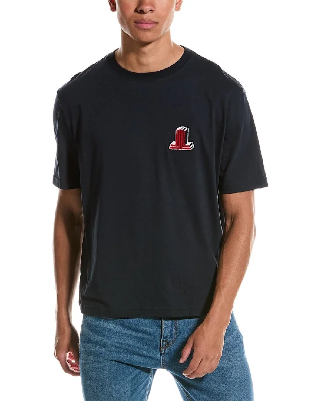 Men's v - neck muscle t - shirts for a body - building aestheticLANVIN Embroidered Regular T Shirt Men's v - neck muscle t - shirts for a body - building aestheticLANVIN Embroidered Regular T Shirt