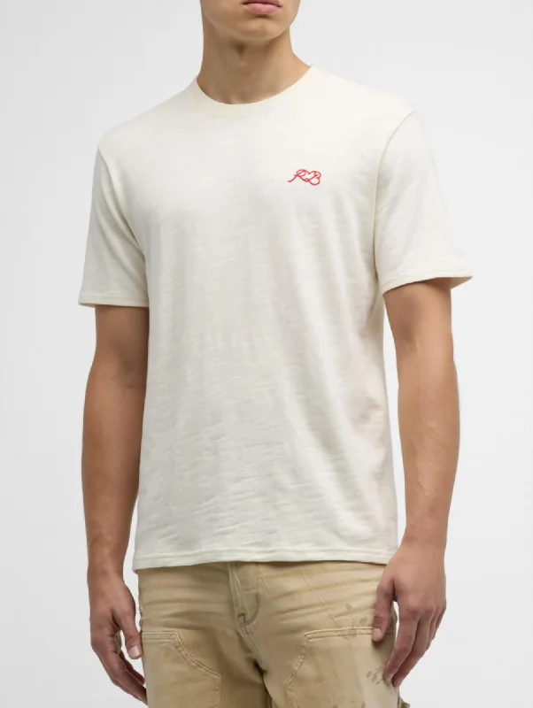 Men's thermal t - shirts with a high - neck design for cold weatherLove Rb Tee In Ivory Men's thermal t - shirts with a high - neck design for cold weatherLove Rb Tee In Ivory