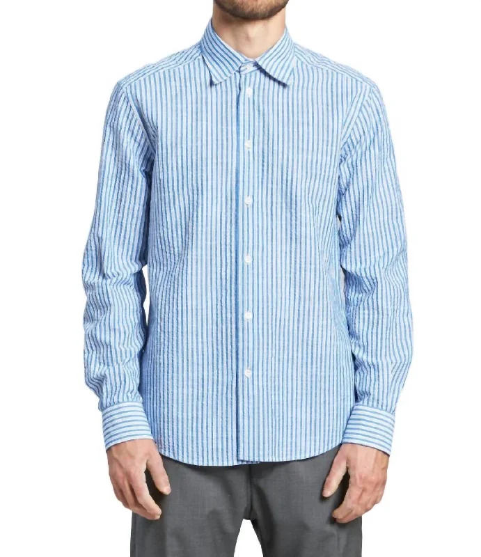 Men's thermal t - shirts with a high - neck design for cold weatherMaridola Plana Shirt In Cielo Men's thermal t - shirts with a high - neck design for cold weatherMaridola Plana Shirt In Cielo