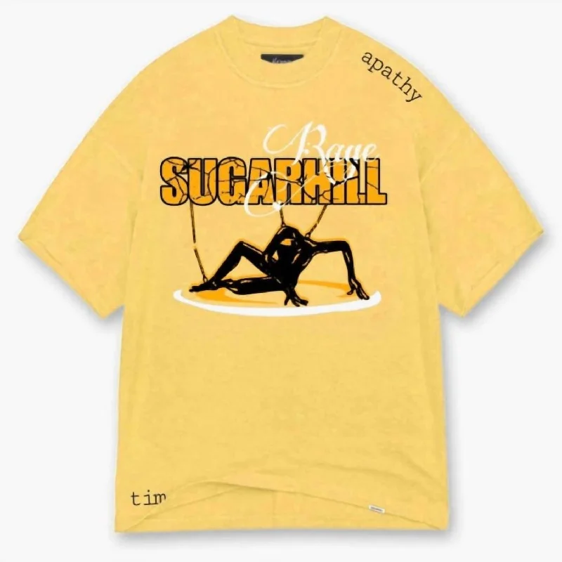 Men's slim - fit graphic t - shirts with vintage rock band printsMen's Apathy T Shirt In Butter Yellow Men's slim - fit graphic t - shirts with vintage rock band printsMen's Apathy T Shirt In Butter Yellow