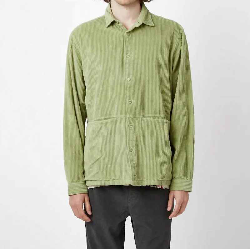 Men's thermal t - shirts with a high - neck design for cold weatherMen's Armadale Overshirt In Pistachio Men's thermal t - shirts with a high - neck design for cold weatherMen's Armadale Overshirt In Pistachio