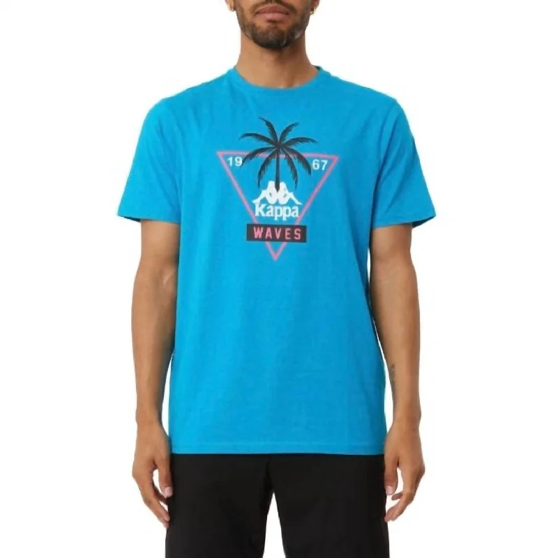 Men's printed Hawaiian t - shirts for tropical vacationsMen's Authentic Accompong T-Shirt In Blue/black/white Men's printed Hawaiian t - shirts for tropical vacationsMen's Authentic Accompong T-Shirt In Blue/black/white