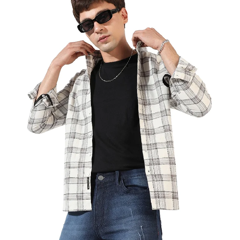 Men's slim - fit graphic t - shirts with vintage rock band printsMen's Checkered Casual Shirt Men's slim - fit graphic t - shirts with vintage rock band printsMen's Checkered Casual Shirt