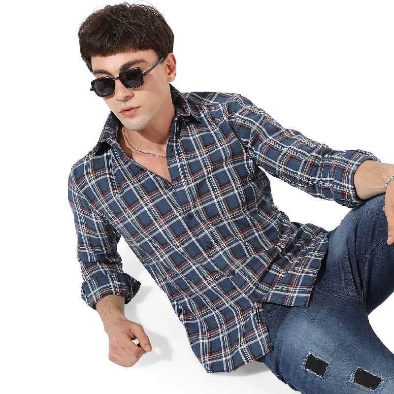 Men's organic cotton crew - neck t - shirts for everyday comfortMen's Checkered Casual Shirt
