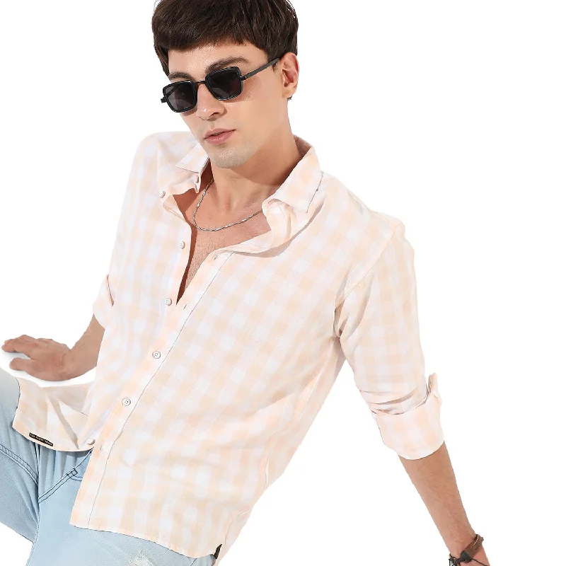 Men's printed Hawaiian t - shirts for tropical vacationsMen's Checkered Casual Shirt Men's printed Hawaiian t - shirts for tropical vacationsMen's Checkered Casual Shirt