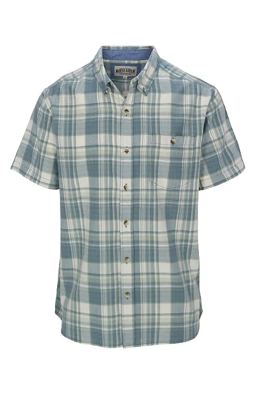 Men's plus - size pocket t - shirts with a classic lookMen's Cozy Cotton Short Sleeve Plaid Shirt In Green Men's plus - size pocket t - shirts with a classic lookMen's Cozy Cotton Short Sleeve Plaid Shirt In Green