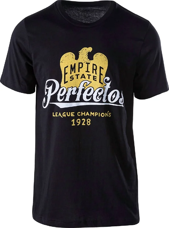 Men's long - sleeve henley t - shirts with button - down placketsMen's Empire State Pefectos T-Shirt In Black Men's long - sleeve henley t - shirts with button - down placketsMen's Empire State Pefectos T-Shirt In Black