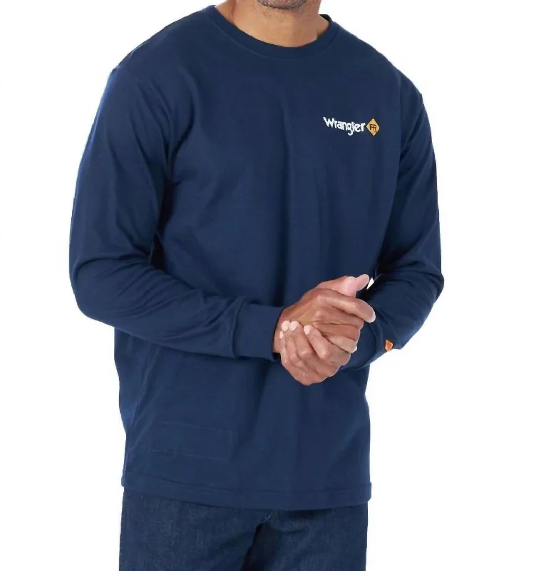 Men's distressed denim - look t - shirts with a rugged appealMen's Fire Resistant T-Shirt - Plus In Navy Men's distressed denim - look t - shirts with a rugged appealMen's Fire Resistant T-Shirt - Plus In Navy