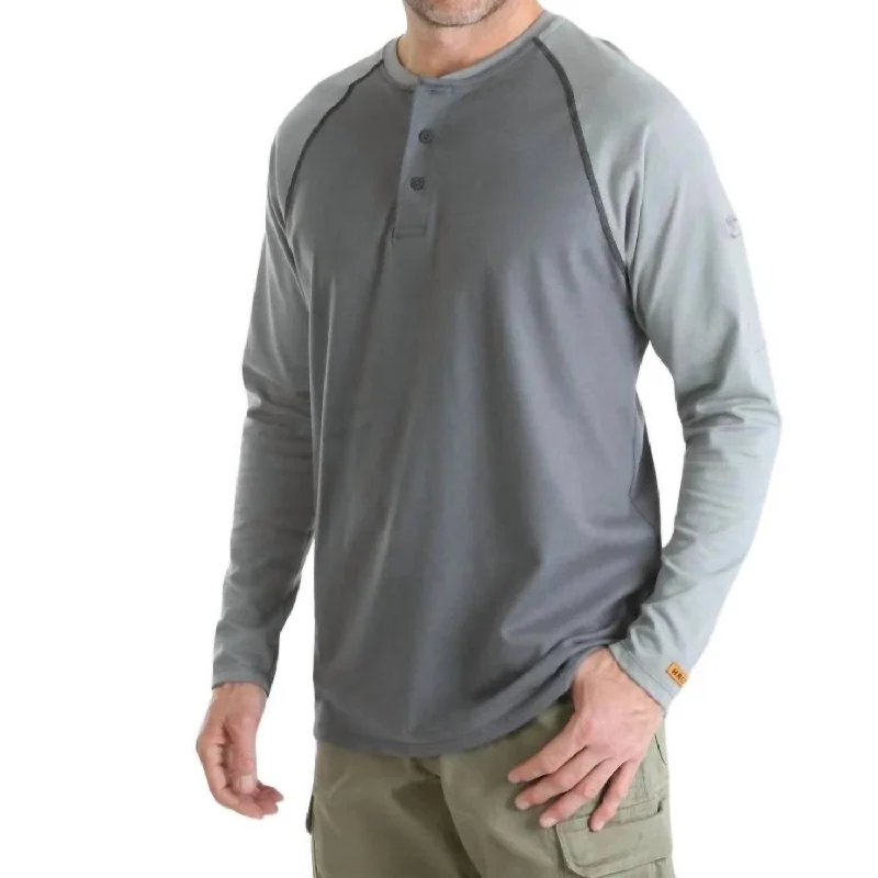 Men's antimicrobial t - shirts for odor - free freshness during travelMen's Flame Resistant Baseball Henley Shirt In Grey Men's antimicrobial t - shirts for odor - free freshness during travelMen's Flame Resistant Baseball Henley Shirt In Grey