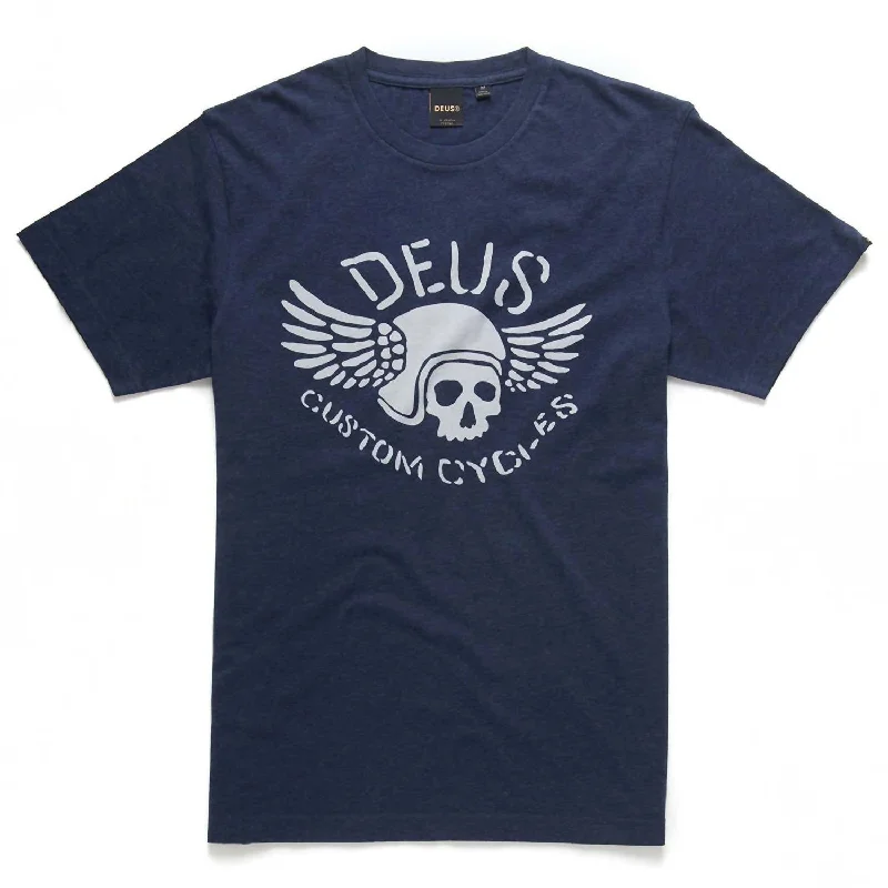 Men's moisture - wicking athletic t - shirts for intense workoutsMen's Fly Dirt Tee In Navy Marle Men's moisture - wicking athletic t - shirts for intense workoutsMen's Fly Dirt Tee In Navy Marle
