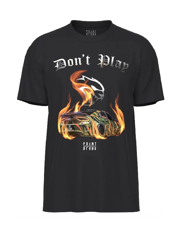 Men's long - sleeve henley t - shirts with button - down placketsMen's Hell Cat T-Shirt In Black Men's long - sleeve henley t - shirts with button - down placketsMen's Hell Cat T-Shirt In Black