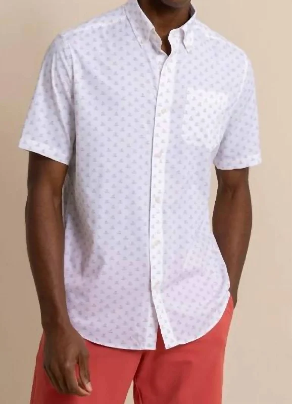 Men's UV - protection t - shirts for outdoor activities in the sunMen's Intercoastal Beach Voyager Shirt In Classic White