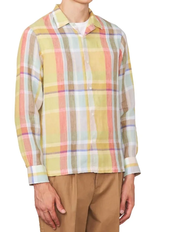 Men's antimicrobial t - shirts for odor - free freshness during travelMen's Js No Pipping Japanese Madras Shirt In White,yellow,green Men's antimicrobial t - shirts for odor - free freshness during travelMen's Js No Pipping Japanese Madras Shirt In White,yellow,green