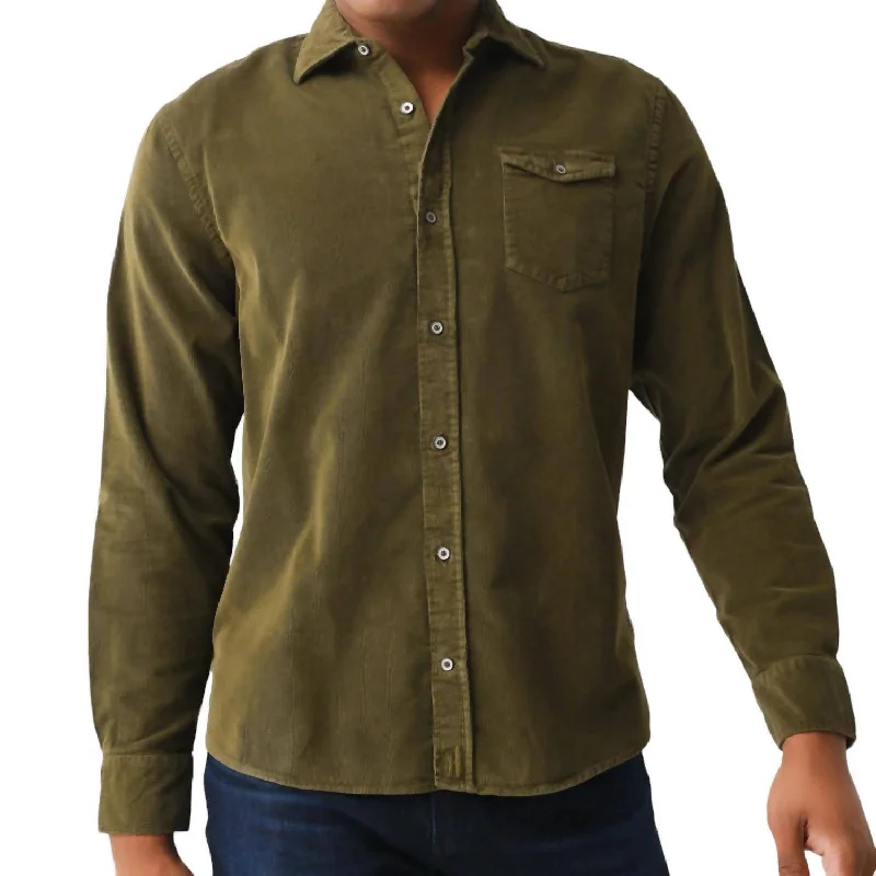 Men's organic cotton crew - neck t - shirts for everyday comfortMen's Kodiak Button Down Shirt In Olive Men's organic cotton crew - neck t - shirts for everyday comfortMen's Kodiak Button Down Shirt In Olive