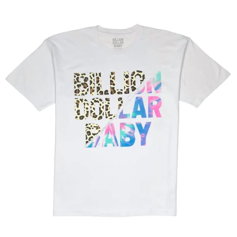 Men's long - sleeve henley t - shirts with button - down placketsMen's Lepard Tie Dye T-Shirt In White Men's long - sleeve henley t - shirts with button - down placketsMen's Lepard Tie Dye T-Shirt In White