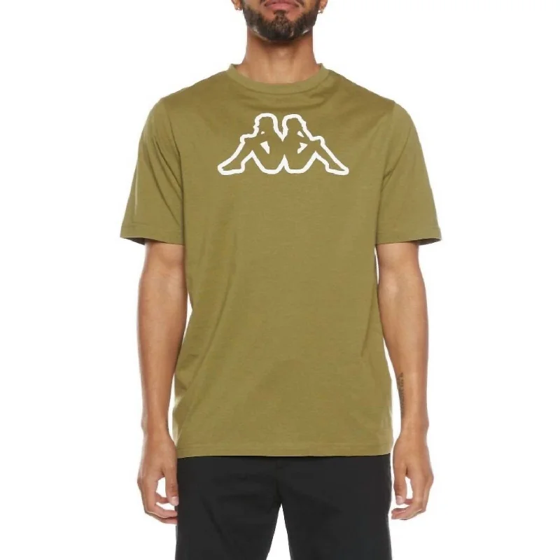 Men's polo t - shirts with a contrast collar for a preppy lookMen's Logo Fleece Cromok T-Shirt In Olive Men's polo t - shirts with a contrast collar for a preppy lookMen's Logo Fleece Cromok T-Shirt In Olive
