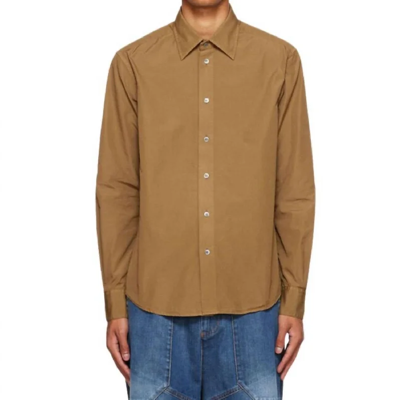 Men's polo t - shirts with a contrast collar for a preppy lookMen's Maridola Shirt In Nocciola Men's polo t - shirts with a contrast collar for a preppy lookMen's Maridola Shirt In Nocciola