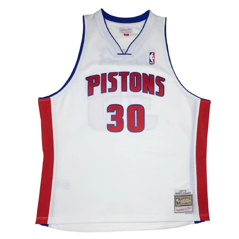 Men's long - sleeve henley t - shirts with button - down placketsMen's Nba Detroit Pistons Ben Wallace Swingman Jersey In White Men's long - sleeve henley t - shirts with button - down placketsMen's Nba Detroit Pistons Ben Wallace Swingman Jersey In White