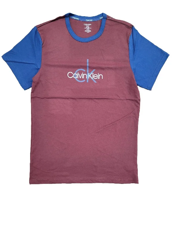 Men's UV - protection t - shirts for outdoor activities in the sunMen's Short Sleeve Sleepwear Shirt In Maroon/blue Men's UV - protection t - shirts for outdoor activities in the sunMen's Short Sleeve Sleepwear Shirt In Maroon/blue