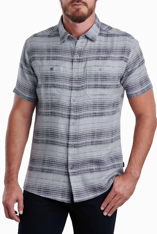 Men's long - sleeve henley t - shirts with button - down placketsMen's Skorpio Button Down Shirt In Slate Men's long - sleeve henley t - shirts with button - down placketsMen's Skorpio Button Down Shirt In Slate