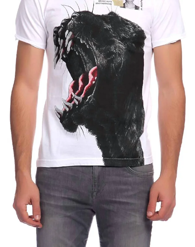 Men's ribbed t - shirts with a textured finish for added styleMen's T-Shirt In White Men's ribbed t - shirts with a textured finish for added styleMen's T-Shirt In White