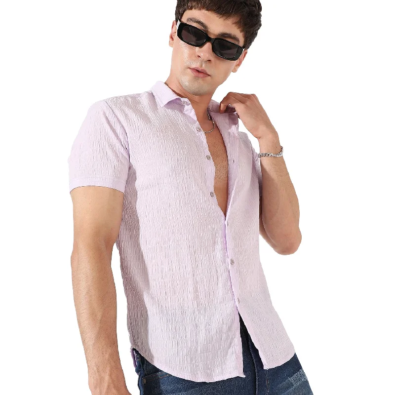 Men's smart - casual checkered t - shirts for semi - formal occasionsMen's Textured Casual Shirt Men's smart - casual checkered t - shirts for semi - formal occasionsMen's Textured Casual Shirt