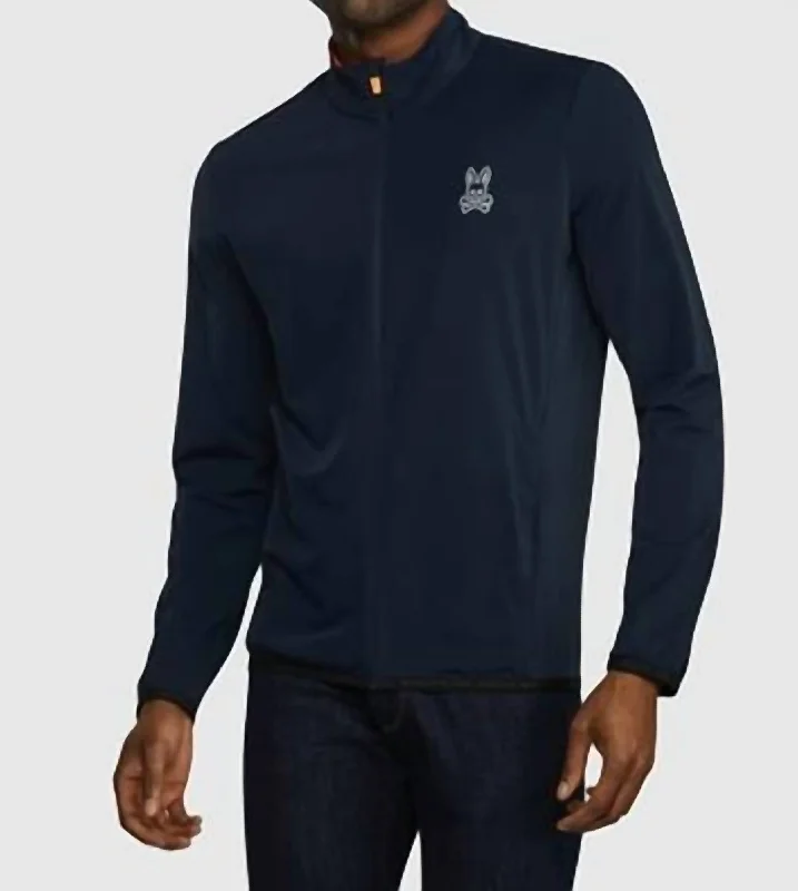 Men's button - front t - shirts with a unique artistic printMen's Vassey Full Zip Long Sleeve In Navy Men's button - front t - shirts with a unique artistic printMen's Vassey Full Zip Long Sleeve In Navy