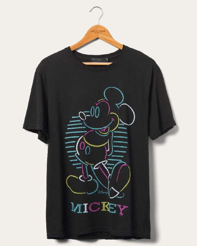 Men's UV - protection t - shirts for outdoor activities in the sunMickey Neon Pose Vintage Tee Men's UV - protection t - shirts for outdoor activities in the sunMickey Neon Pose Vintage Tee