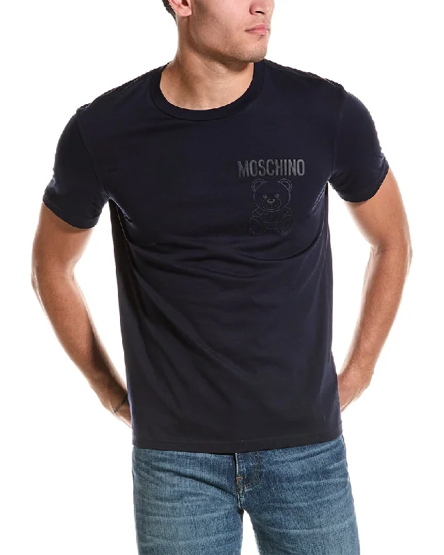 Men's distressed denim - look t - shirts with a rugged appealMoschino T-Shirt