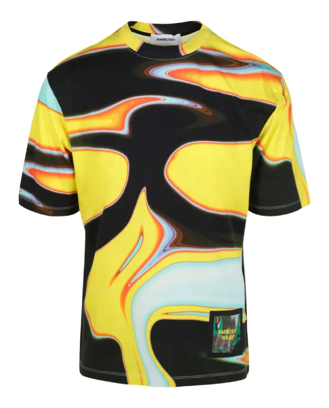 Men's antimicrobial t - shirts for odor - free freshness during travelMulticolor WSKP Patch T-Shirt Men's antimicrobial t - shirts for odor - free freshness during travelMulticolor WSKP Patch T-Shirt