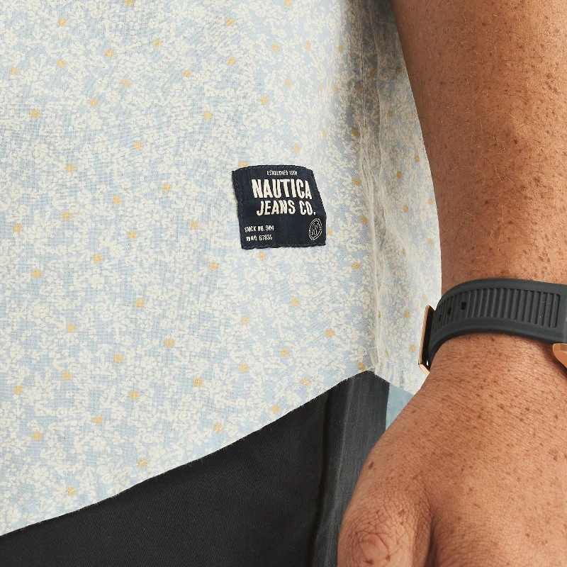 Men's button - front t - shirts with a unique artistic printNautica Mens Big & Tall Nautica Jeans Co. Madras Printed Short-Sleeve Shirt Men's button - front t - shirts with a unique artistic printNautica Mens Big & Tall Nautica Jeans Co. Madras Printed Short-Sleeve Shirt