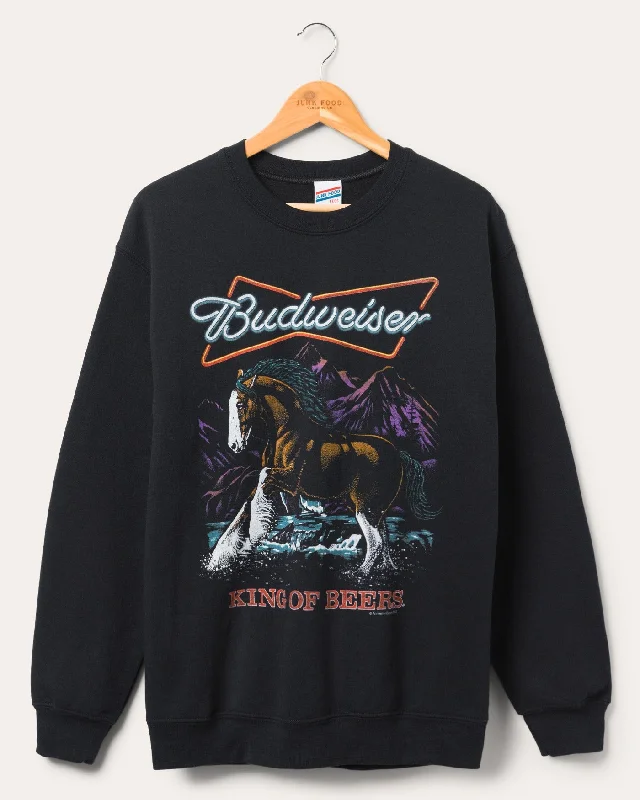 Men's mock - neck t - shirts with a modern and sleek styleNeon Sign Clydesdales Flea Market Fleece Men's mock - neck t - shirts with a modern and sleek styleNeon Sign Clydesdales Flea Market Fleece