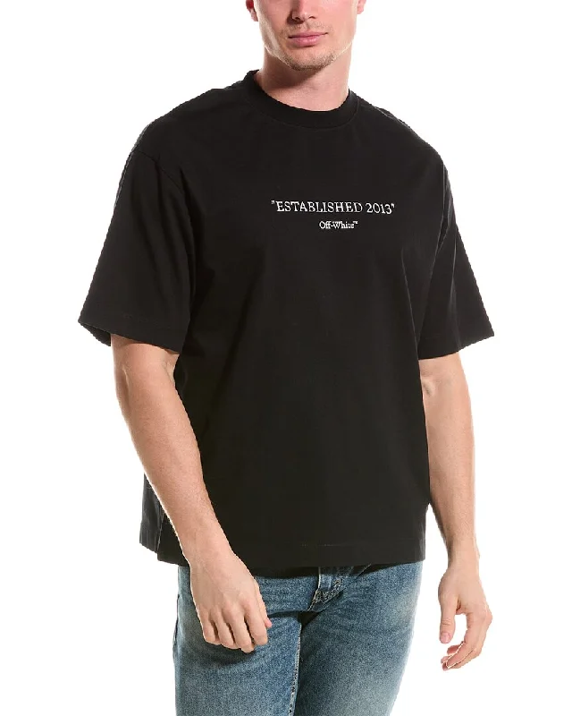 Men's thermal t - shirts with a high - neck design for cold weatherOff-White T-Shirt Men's thermal t - shirts with a high - neck design for cold weatherOff-White T-Shirt