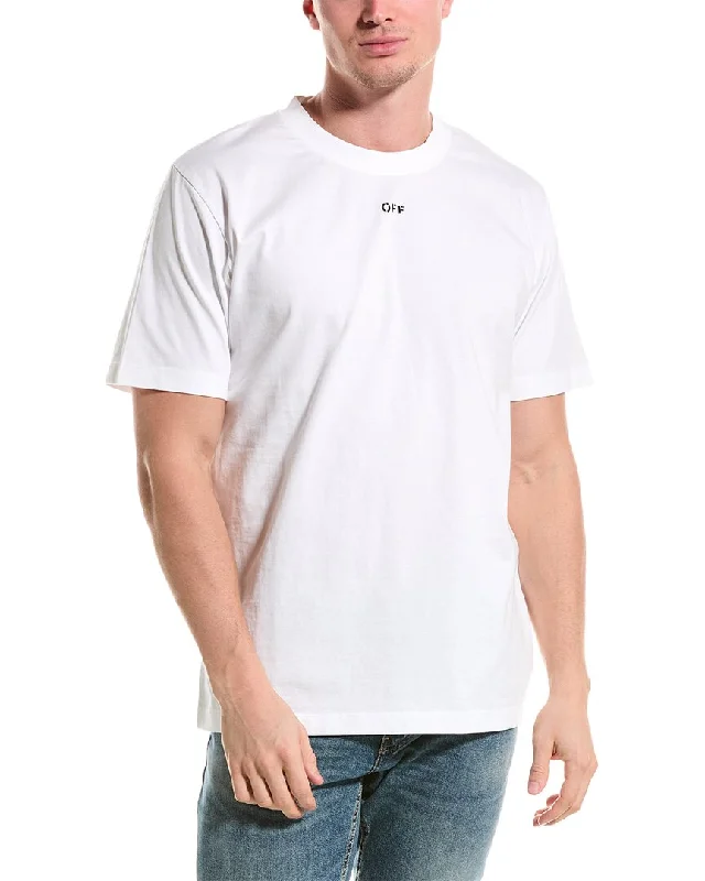 Men's polo t - shirts with a contrast collar for a preppy lookOff-White T-Shirt