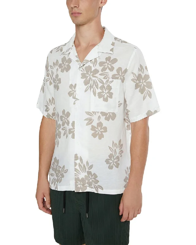 Men's printed Hawaiian t - shirts for tropical vacationsOnia Air Linen-Blend Convertible Vacation Shirt Men's printed Hawaiian t - shirts for tropical vacationsOnia Air Linen-Blend Convertible Vacation Shirt
