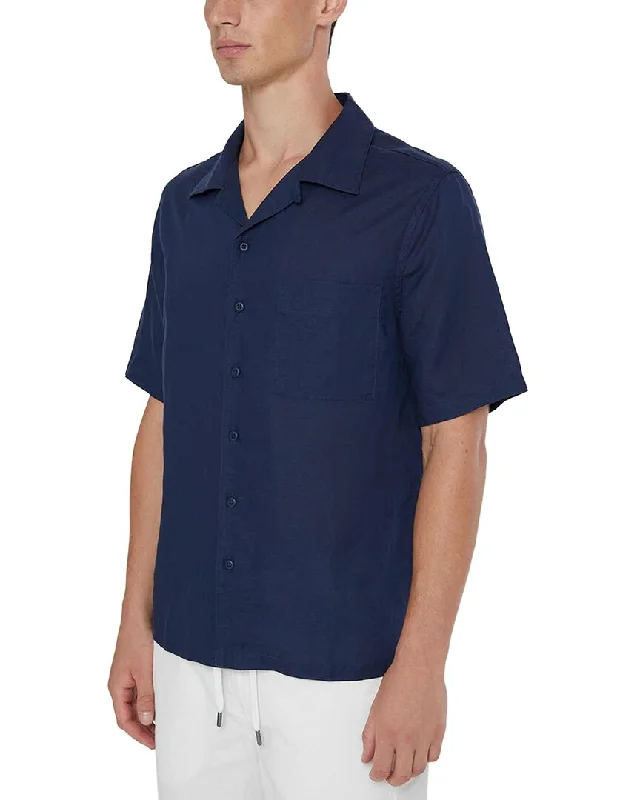 Men's long - sleeve henley t - shirts with button - down placketsOnia Jack Air Linen-Blend Shirt Men's long - sleeve henley t - shirts with button - down placketsOnia Jack Air Linen-Blend Shirt