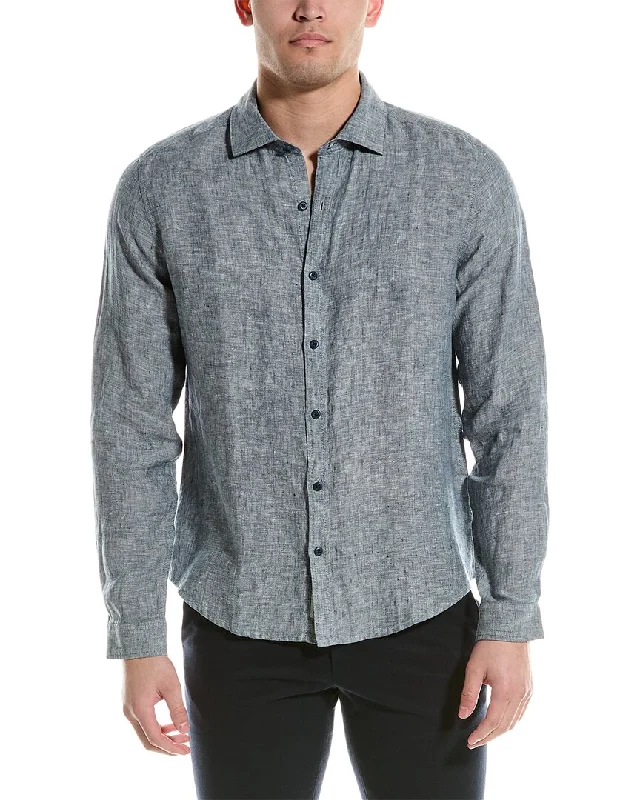 Men's polo t - shirts with a contrast collar for a preppy lookOnia Slim Fit Linen Shirt Men's polo t - shirts with a contrast collar for a preppy lookOnia Slim Fit Linen Shirt
