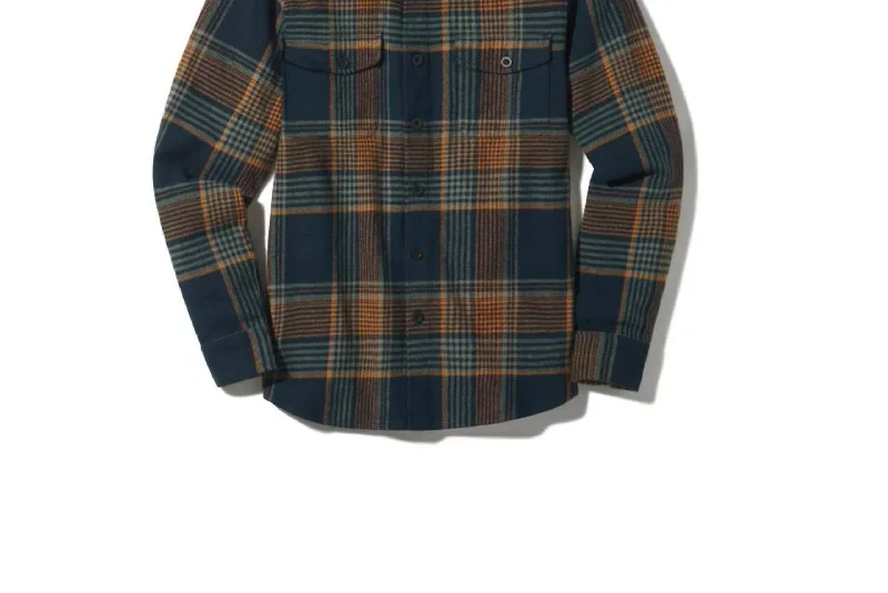 Men's moisture - wicking athletic t - shirts for intense workoutsPortland Heavy Flannel Shirt In Navy Teal Orange Men's moisture - wicking athletic t - shirts for intense workoutsPortland Heavy Flannel Shirt In Navy Teal Orange