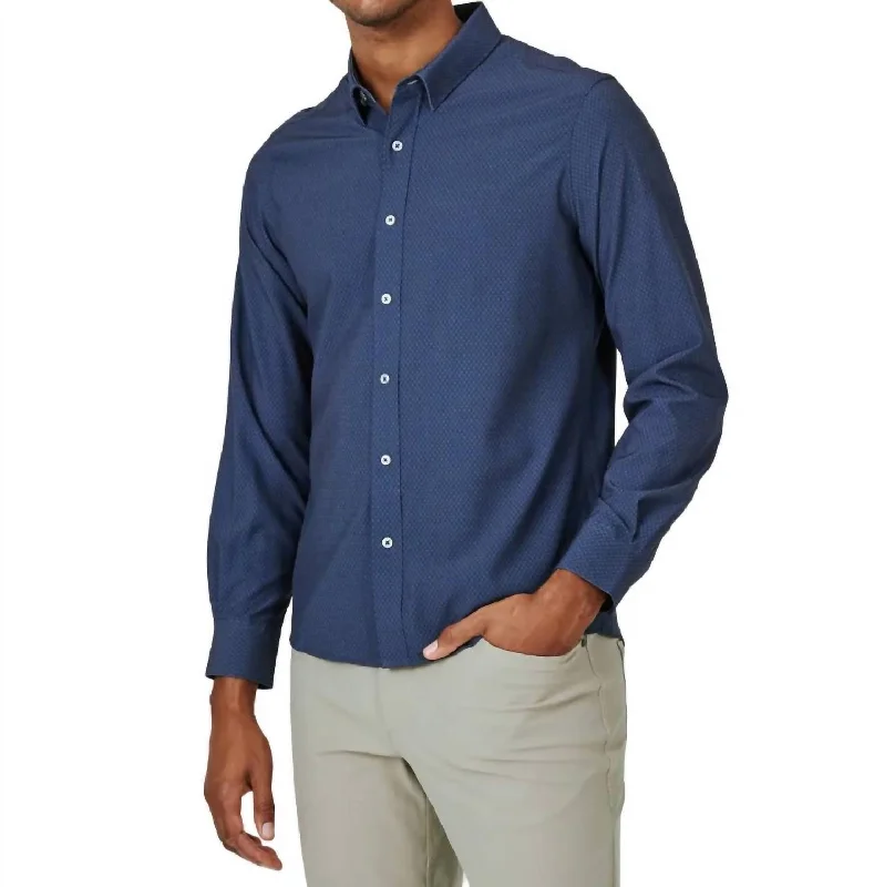 Men's printed Hawaiian t - shirts for tropical vacationsPrime Long Sleeve Shirt In Navy Men's printed Hawaiian t - shirts for tropical vacationsPrime Long Sleeve Shirt In Navy