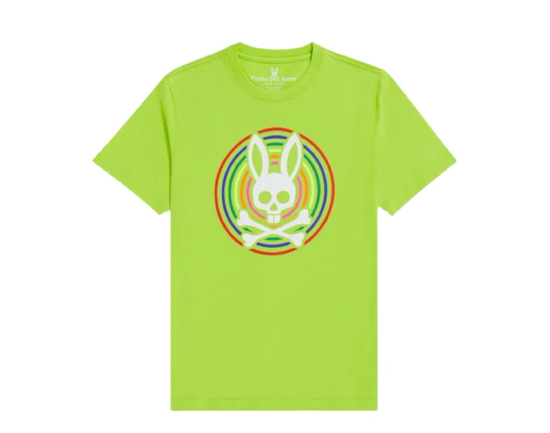 Men's mock - neck t - shirts with a modern and sleek stylePsycho Bunny Andrew Acid Lime Men's Big & Tall Tee Shirt B9U241S1PC-ACL Men's mock - neck t - shirts with a modern and sleek stylePsycho Bunny Andrew Acid Lime Men's Big & Tall Tee Shirt B9U241S1PC-ACL