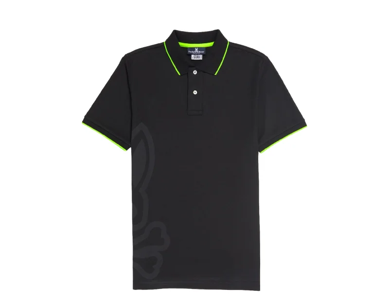 Men's organic cotton crew - neck t - shirts for everyday comfortPsycho Bunny Chatham Side Bunny Polo Black Men's Shirt B6K976U1PC-BLK Men's organic cotton crew - neck t - shirts for everyday comfortPsycho Bunny Chatham Side Bunny Polo Black Men's Shirt B6K976U1PC-BLK