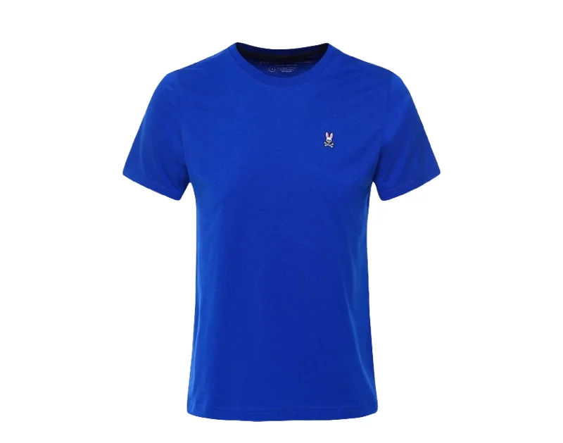Men's slim - fit graphic t - shirts with vintage rock band printsPsycho Bunny Classic Crew Neck Royal Blue Tee Shirt B6U014P1PC-RYL Men's slim - fit graphic t - shirts with vintage rock band printsPsycho Bunny Classic Crew Neck Royal Blue Tee Shirt B6U014P1PC-RYL